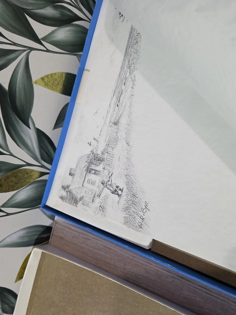 Vintage Maine Coastal Pencil Sketches Boxed Stationery Set WR Cyr Down-East